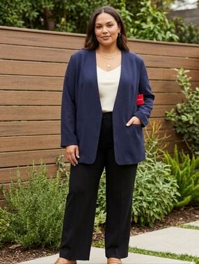 WomenSpanx The Perfect Collarless Blazer Coat 20384R Classic Black Size 3X - NWT